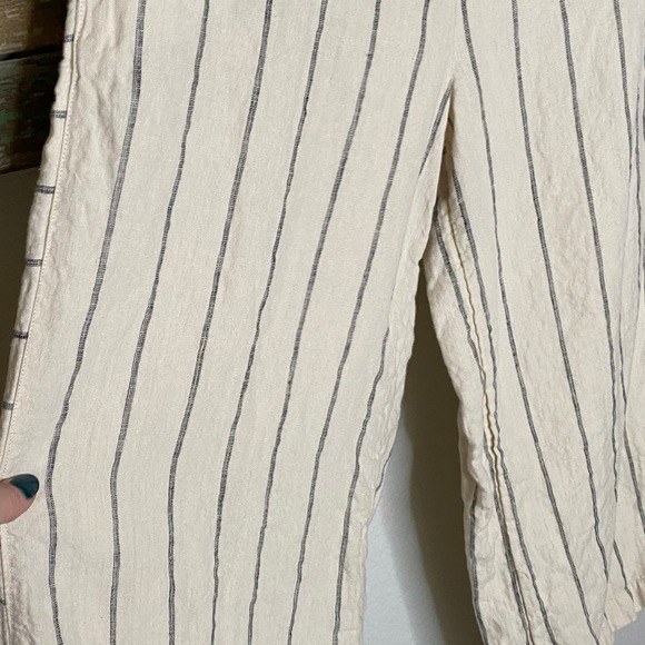 Anthropologie Linen Pant Portia White Size Medium - Picture 9 of 9